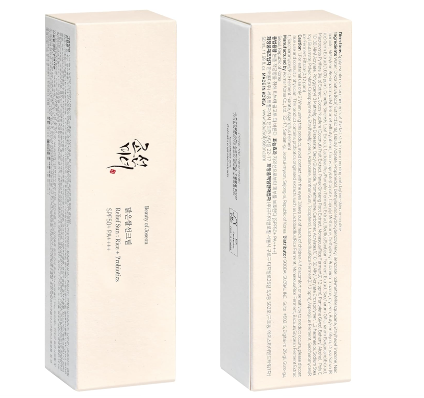 Beauty Of Joseon Relief Sun Rice + Probiotics SPF50 50ml